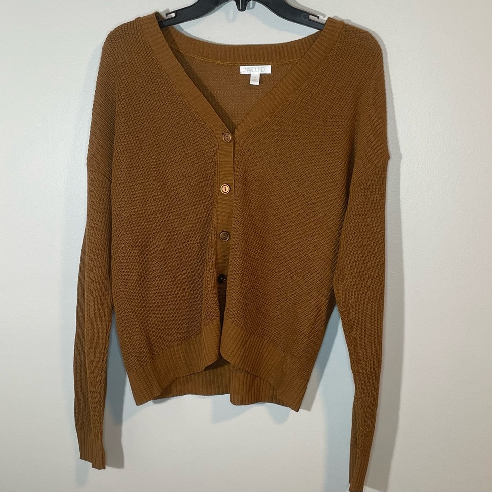 Abound Brown Cardigan Sweater Size M
